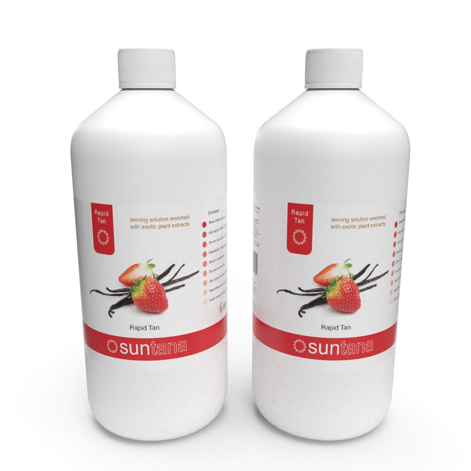 2000ml (2 x 1000ml) Suntana Rapid Spray Tan Solution - Strawberry & Vanilla