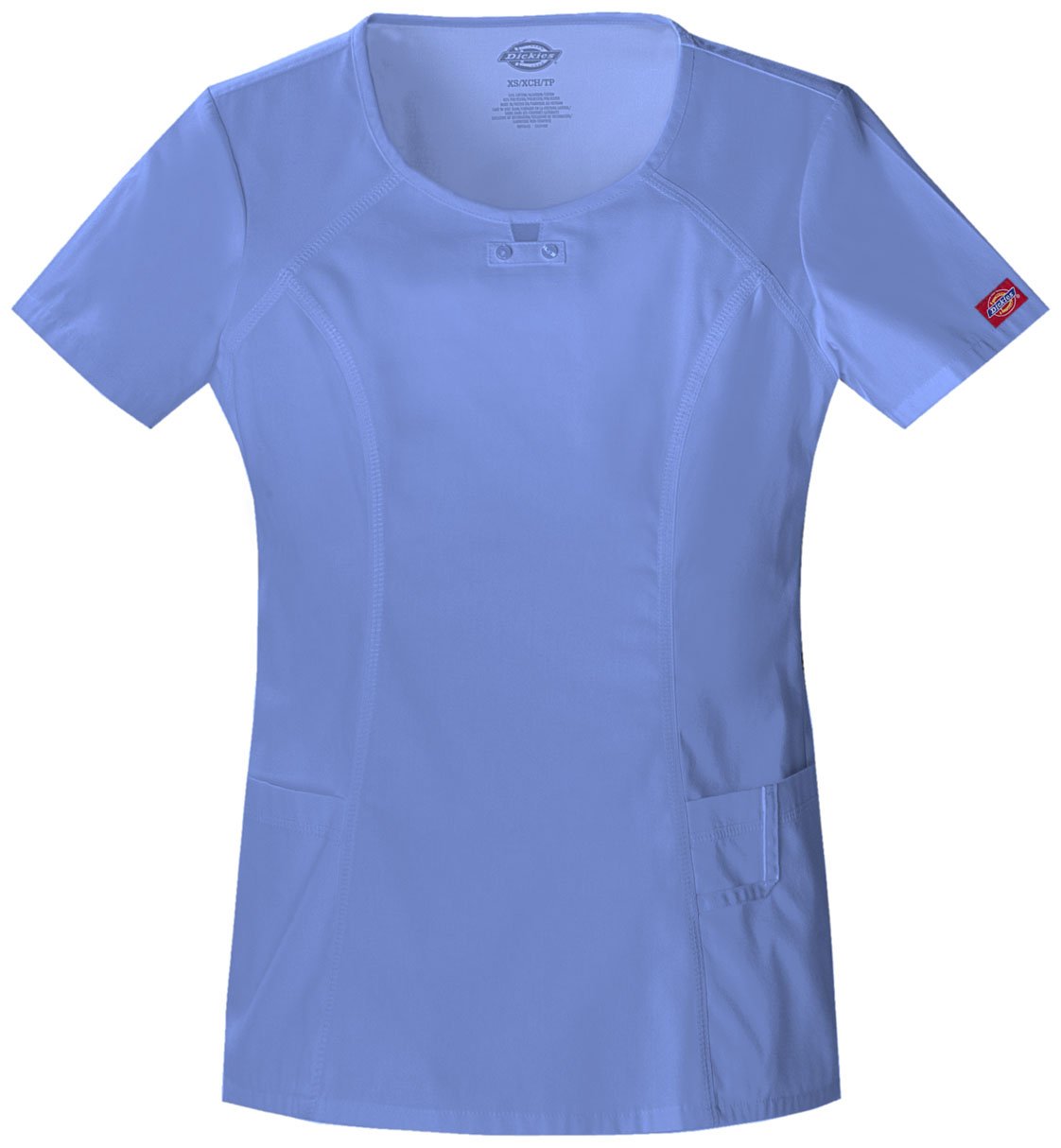 Dickies Medical Scrubs 84784 Missy Fit Women's Round Neck Yoke Scrub Top
