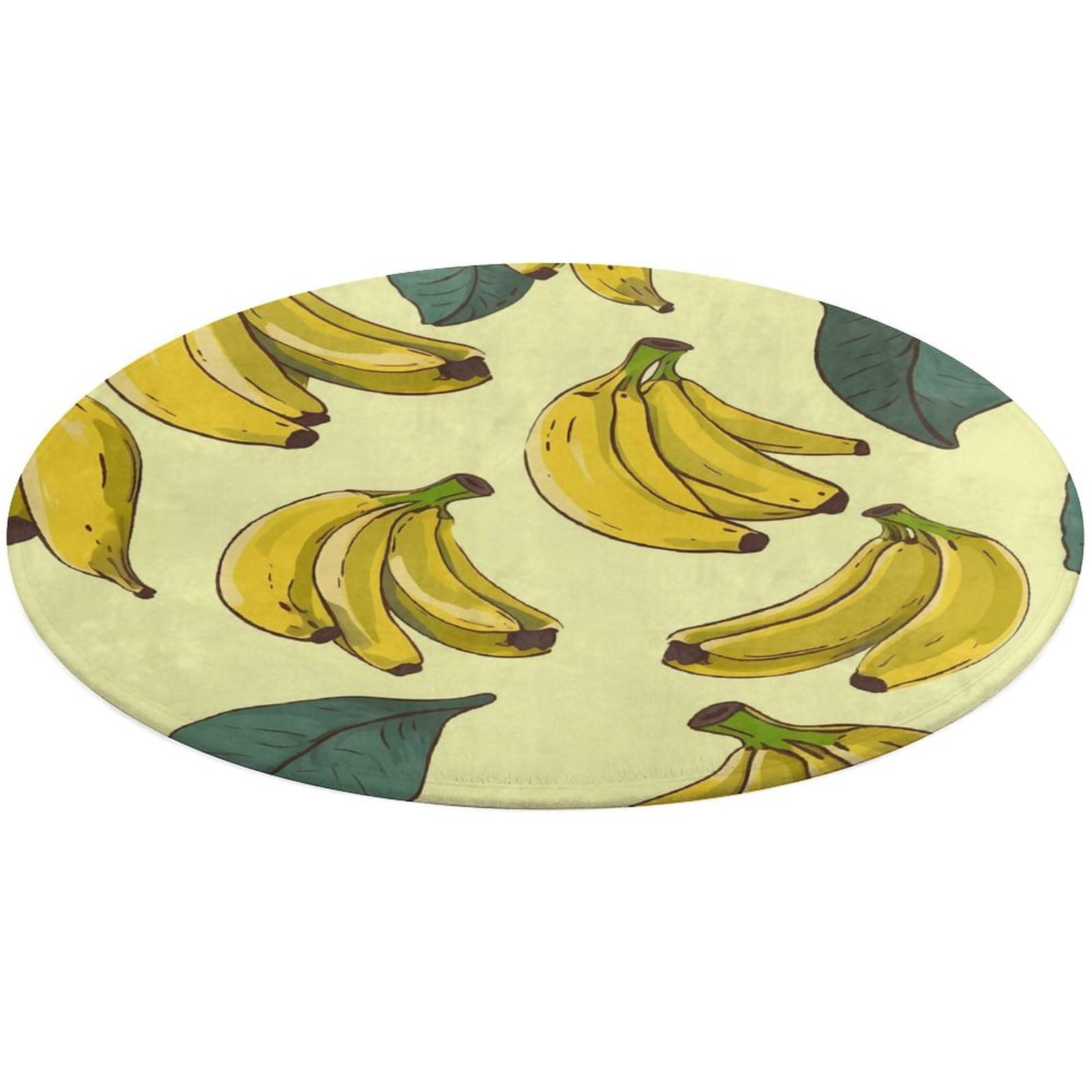 Paillasson rond doux et confortable style banane de haute qualité pour chambre cocooning