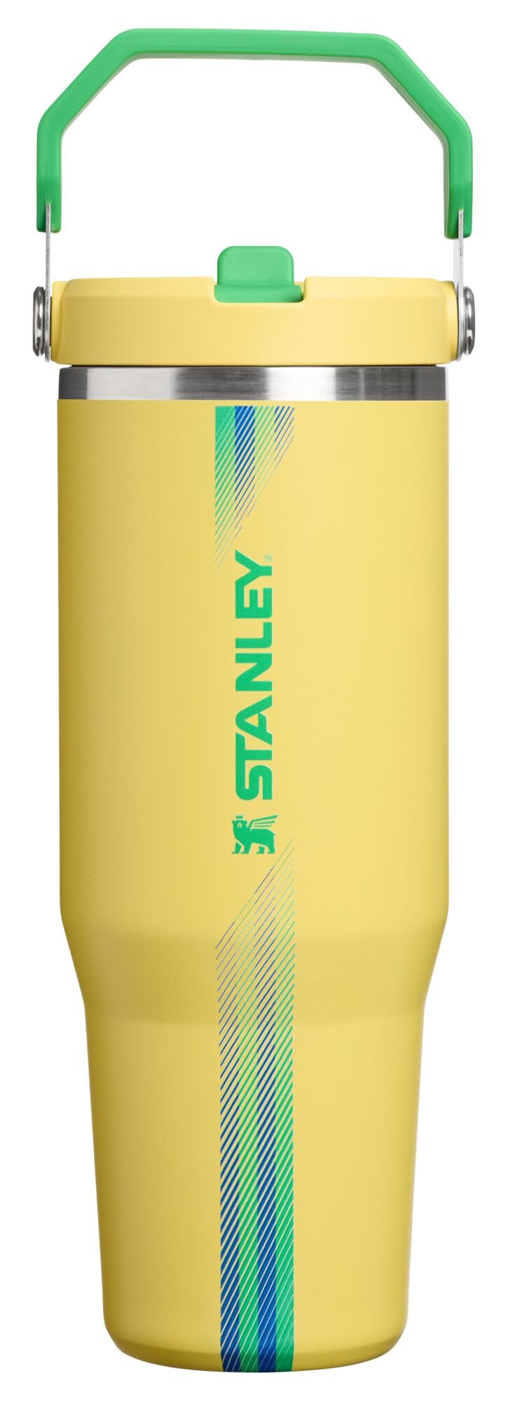 STANLEY IceFlow 2.0 Flip Straw Tumbler, 30 oz, Team Yellow Green | Easy Carry Handle | Twist On Lid and Flip Up Straw | Leak Resistant Water Bottle | Insulated Stainless Steel | BPA-Free