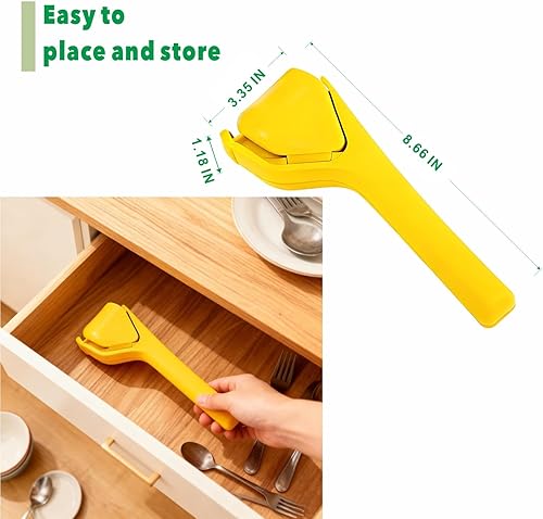 Miniatura 8 de Exprimidor de limón de 2 piezas, exprimidor de limón de acero inoxidable, exprimidor de mano plegable, exprimidor manual de cítricos, limones