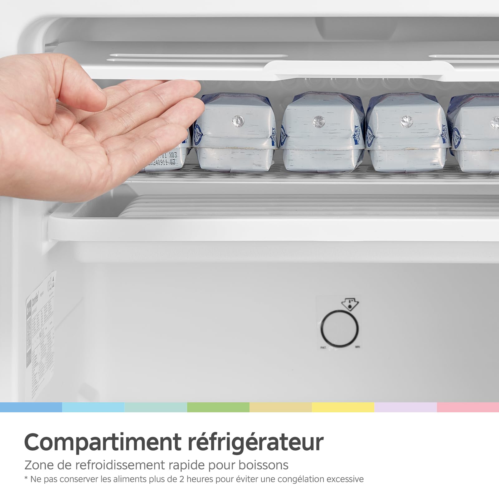 COMFEE' 93L Frigo Top, Refrigerateur 1 porte, Petit Frigo Bar, Blanc