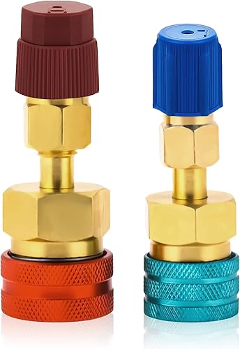 Kit de acoplador rápido R1234Yf a R134A instalación de extracción rápida de núcleo de válvula R134A, adaptador de acoplador rápido de lado alto