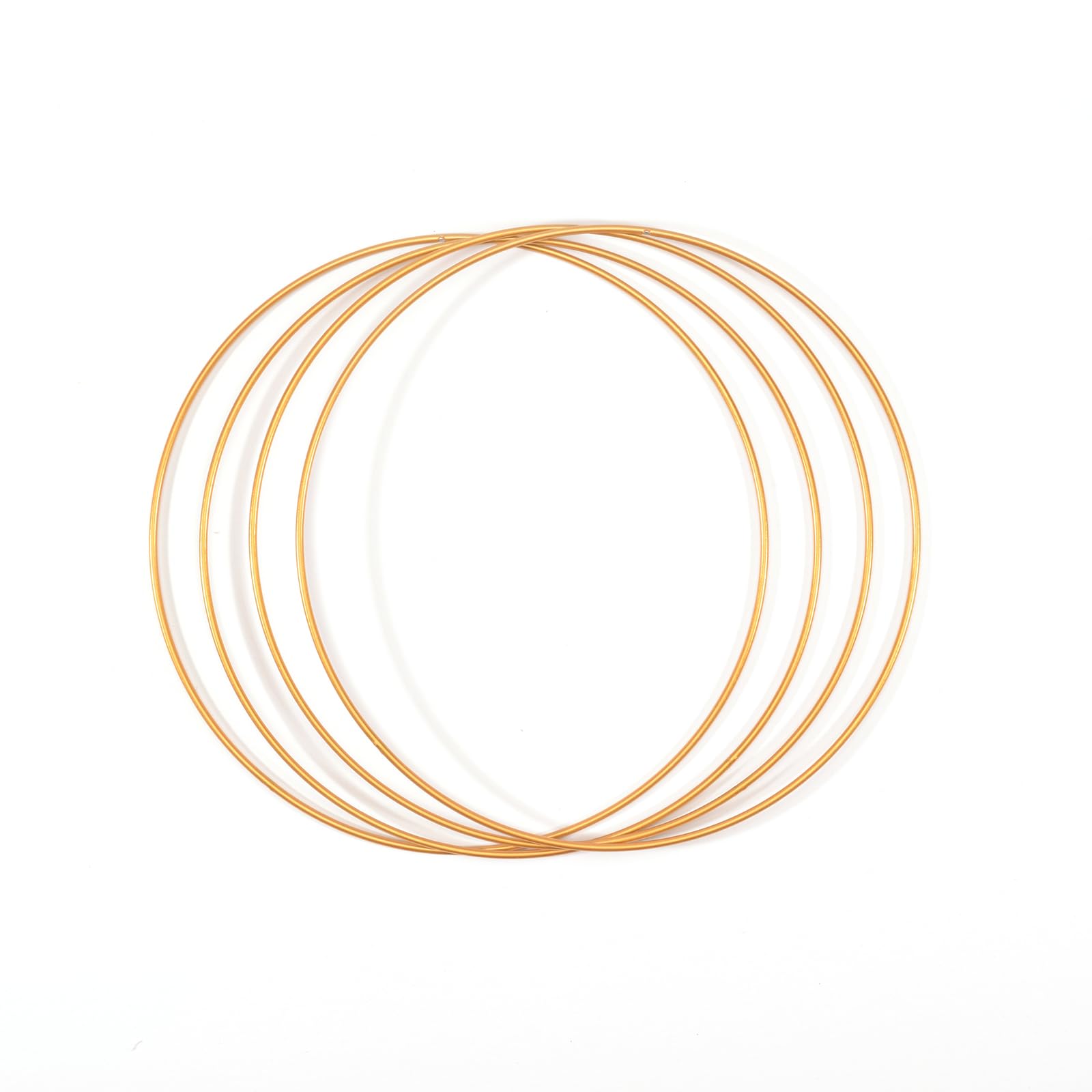 Vaessen Creative Metal Crafts, Gold, Ø 25 cm or 9.8 Inches, 3 mm Thick, Dream Catcher Hoop, Wreath Ring for Macrame Wall Hanging, Crochet, Boho Décor, Wedding Decorations, 25, 11015-001