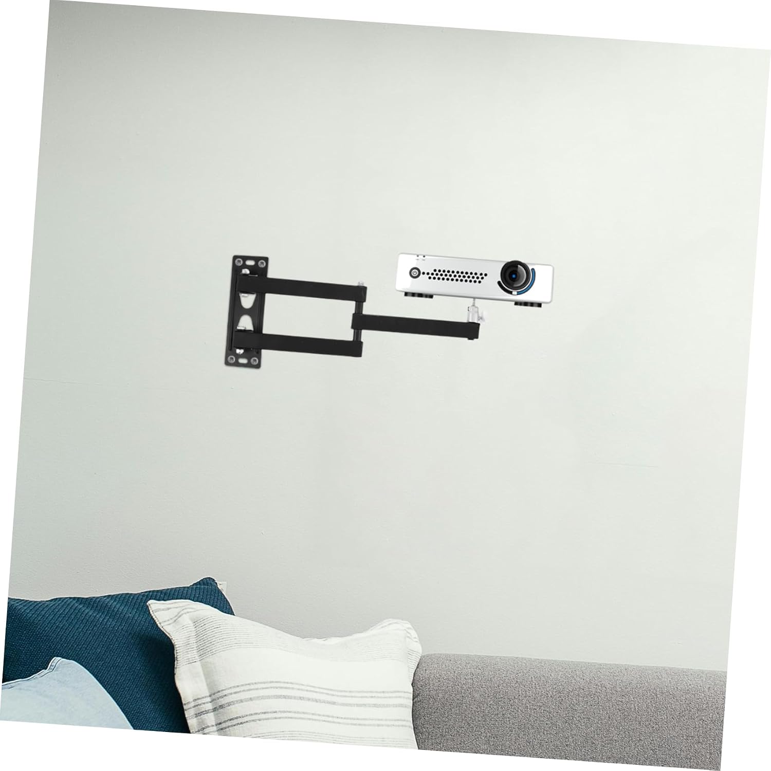 DOITOOL Adjustable Projector Mount Wall Hanging Hook for Projector Screen Compact Design for Bedside Use Bedroom Living Room Space-Saving Wall Installation