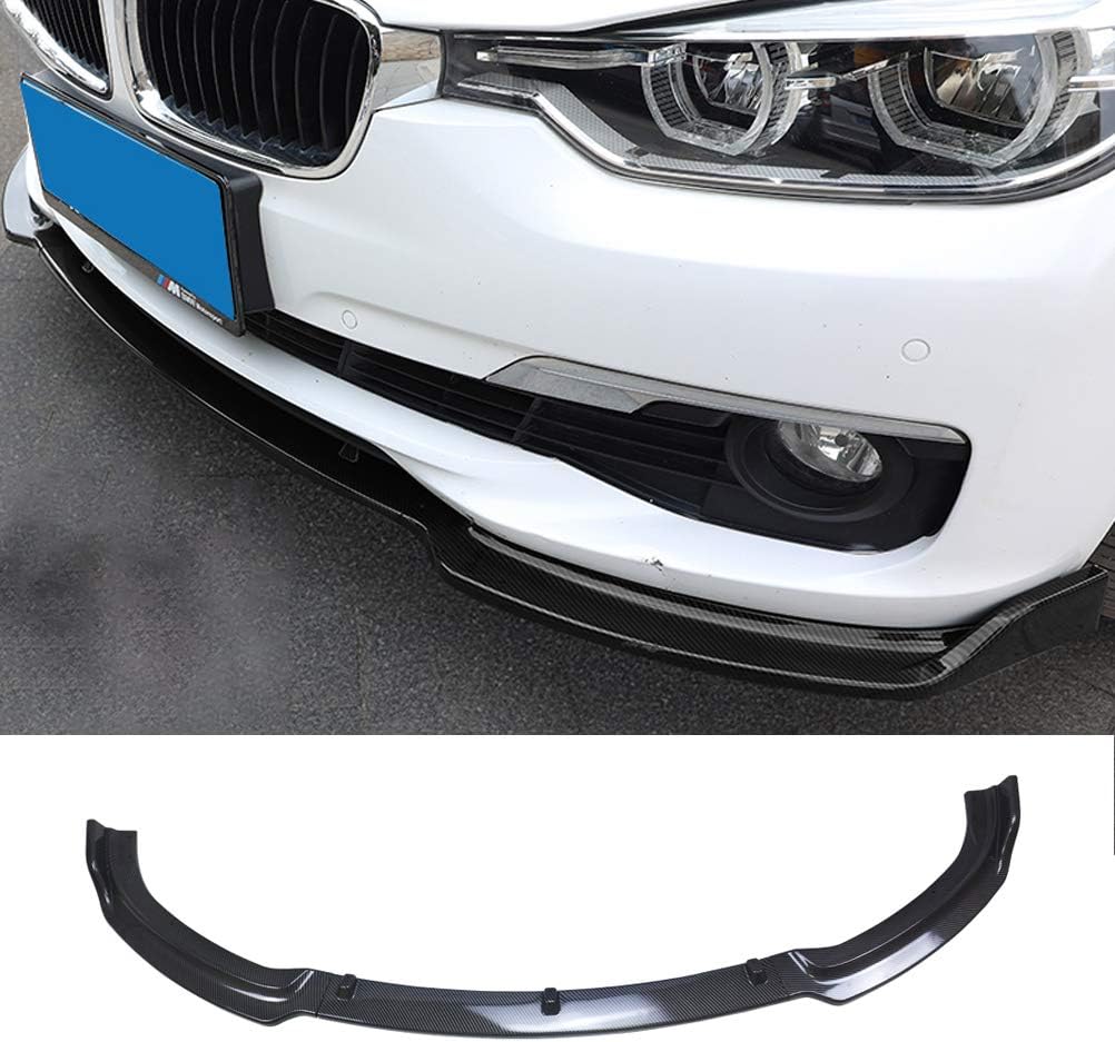 YOUNGERCAR Front Bumper Lip for 2013-2018 BMW 3 Series F30 F35 Base Bumper Front Lip ABS Carbon Fiber Coating Spoiler Splitter Base 320i 325i 328i 335i 340i