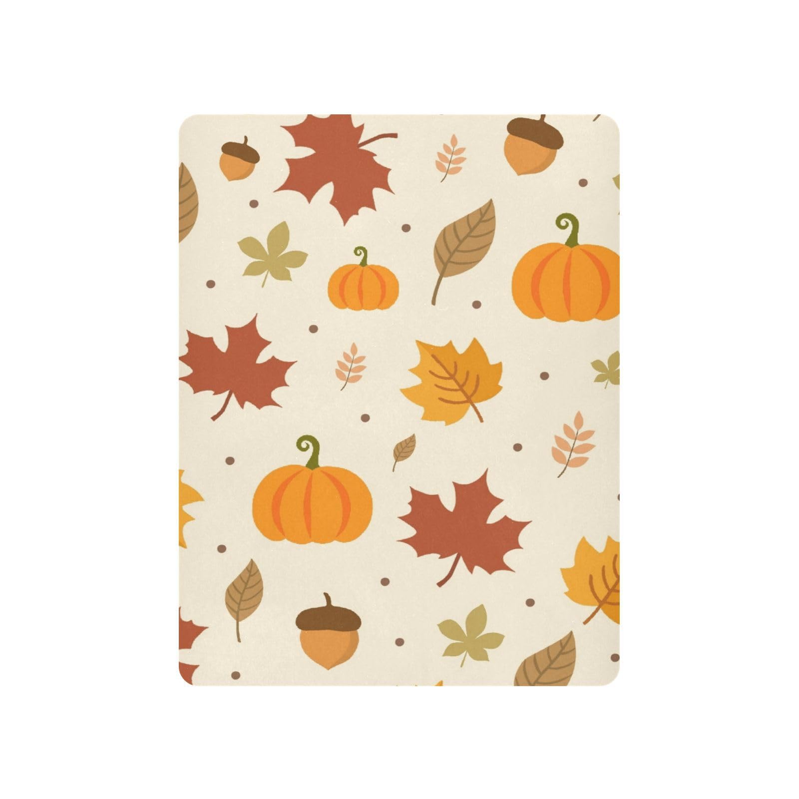 Moudou Autumn Harvest Pumpkin Playard Sheet for Boy Girls, Soft Breathable Fitted Toddler Sheet for Standard Playard Bed Mattress, 39 x 27 x 5 Inch