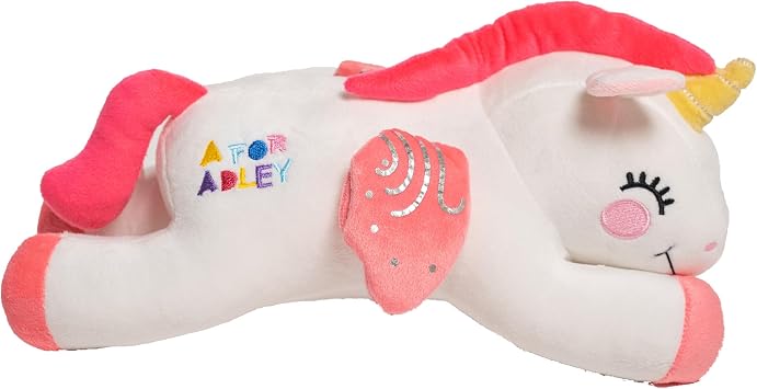 A FOR ADLEY Lost in The Movies White and Pink Rainbow Unicorn Plushie as Seen on The YouTube Videos