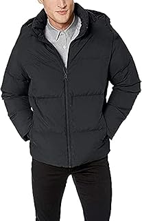 جاكيت بامب اسود بسوسته وكابيشو قابل للإزالة - للرجال