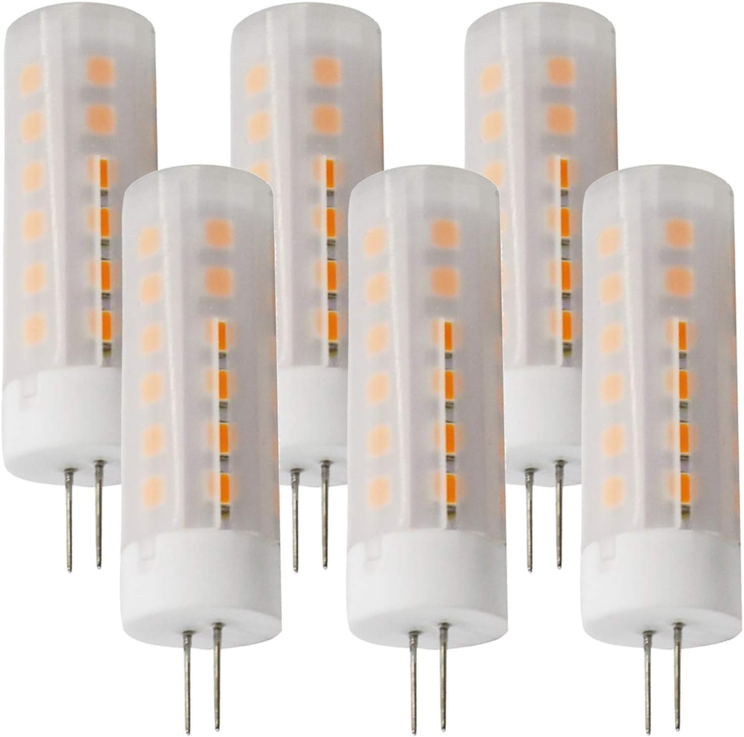 6pcs-G4JC2 Fire Effect Capsule 12V Bulb L12V 1700K Car Roof Light, Low Voltage Power Supply Use Laundry Pool Marine Solar Off-Grid Decorative Light Truck Smokeless Halogen Light Bulb