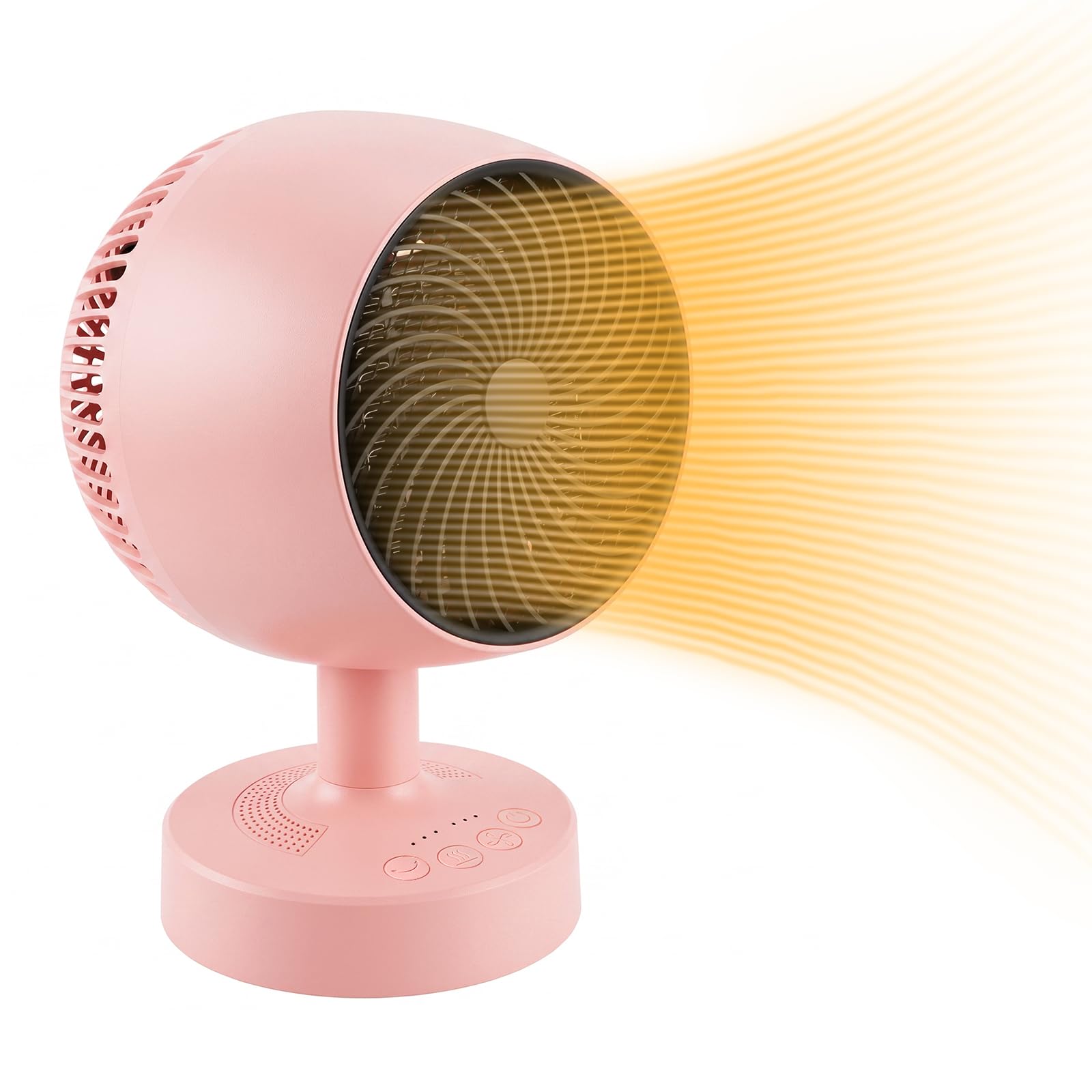 Radiateur Soufflant PTC 1200W avec Oscillation 160°，Rose