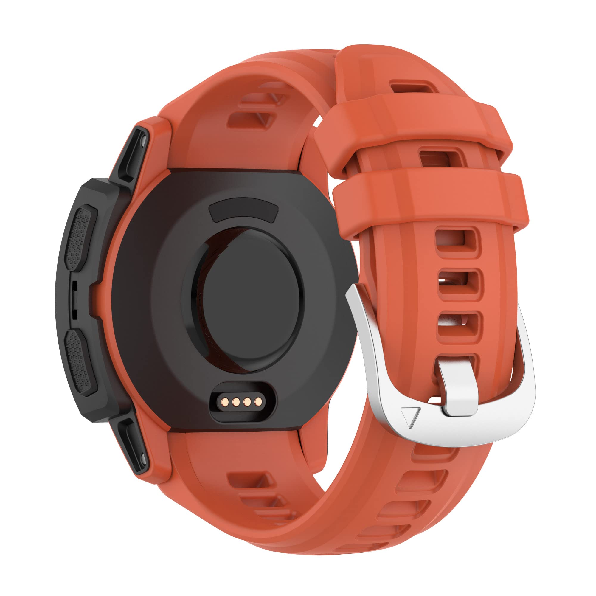 REYDA Silicone Strap Compatible for Garmin Instinct 2S, 20mm Watch Strap Soft Comfortable Breathable Silicone Bracelet Metal Buckle Sport Wristband Replacement Strap for Garmin Instinct 2S Smart Watch
