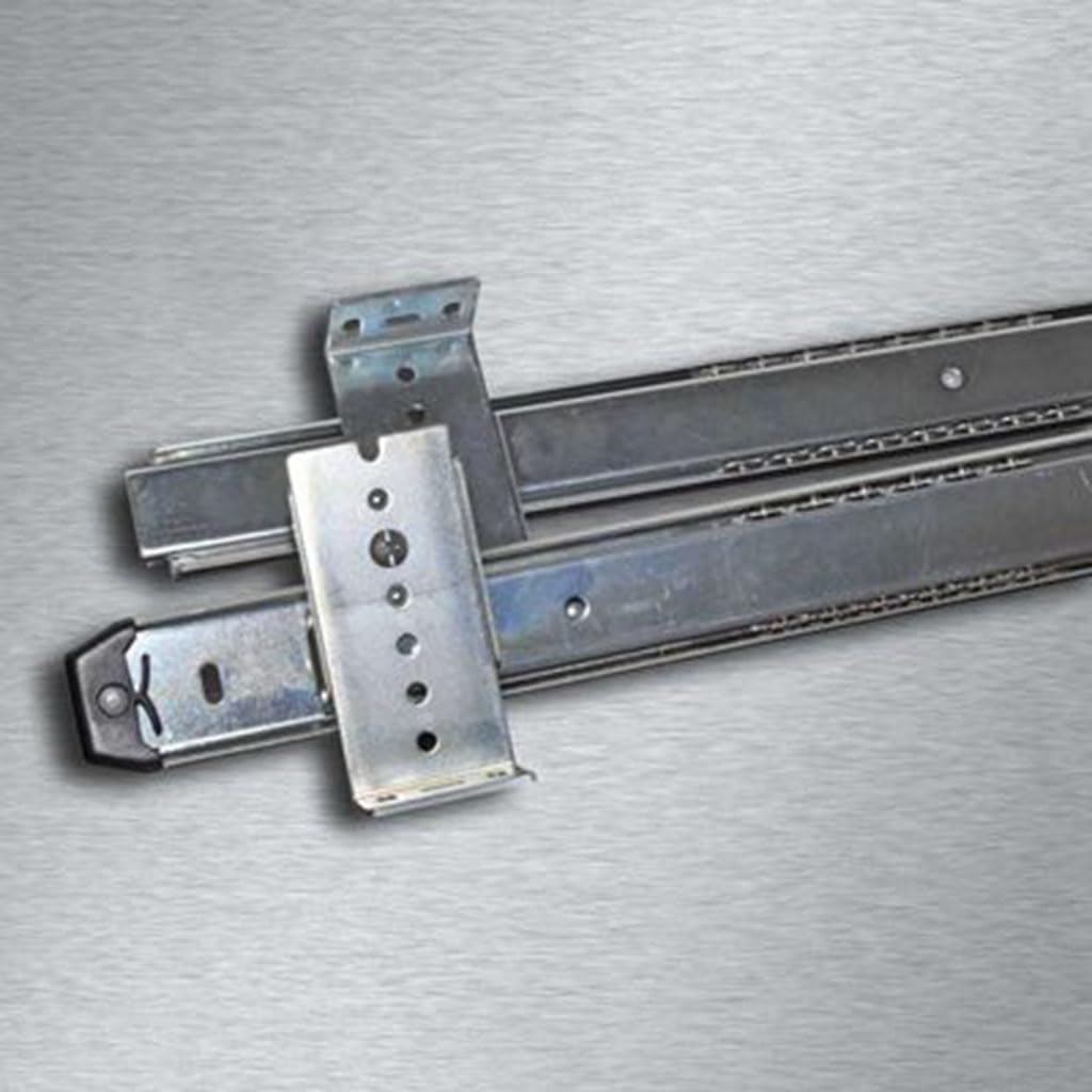 Set di Guide con Cuscinetti a Sfere e Regolazione in Altezza per Cassetto/Ripiano Porta-Tastiera (300 mm)