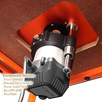 Vista 3 de O'SKOOL Sistemas de elevación de enrutador para motores de 4.2 pulgadas de diámetro, kit de anillo de inserción de 5 piezas de placa de 9-1/4