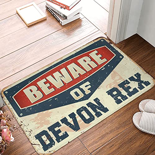Tapis d'extérieur pour porte d'entrée Devon Rex Dsoluuing étanche devant la maison