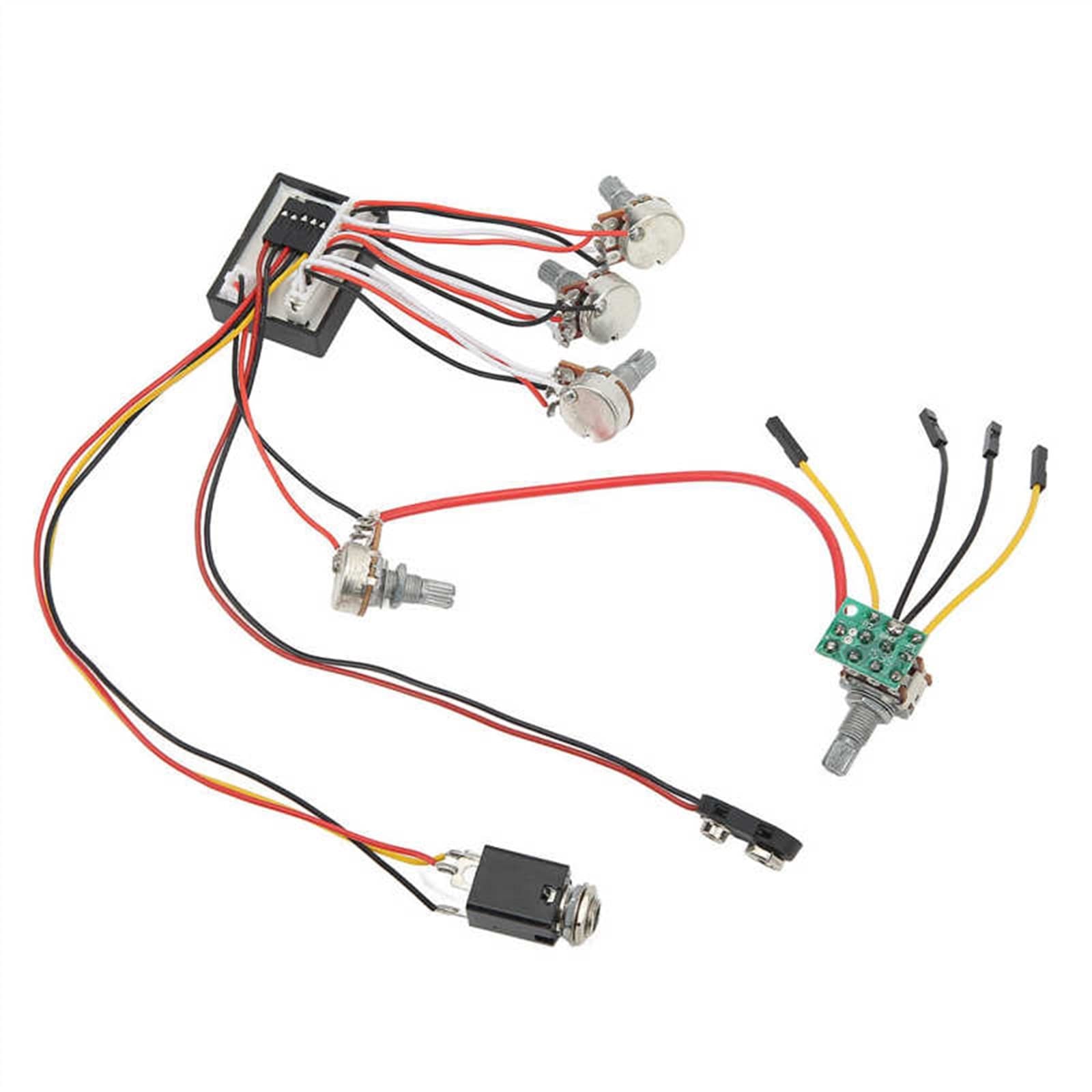 Juego de mazos de Cables de la Guitarra Kit De Cableado De Amplificador De 3 Vías Arnés De Cableado De Bajo De Guitarra Inteligente para Instrumentos Eléctricos