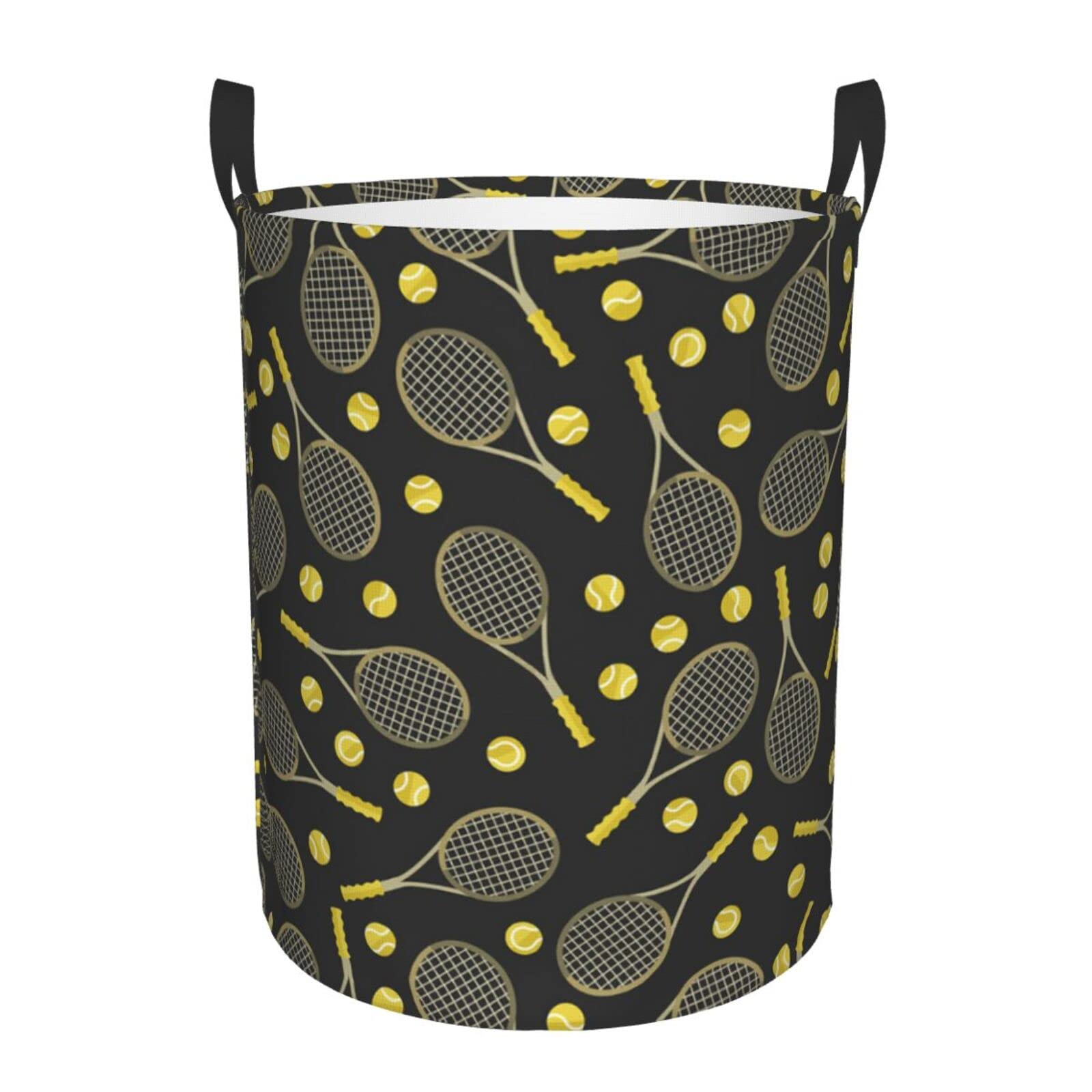 Panier à Linge Sport Balle De Tennis - Imperméable, 2 Poignées, Tissu Oxford, 2 Tailles, Design Déco