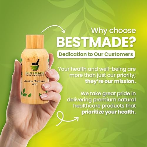 Miniatura 6 de Bestmade Natural Products Arnica Montana 30C - Recuperación muscular, alivio del dolor, ayuda para el dolor y apoyo holístico para el bienestar, 350
