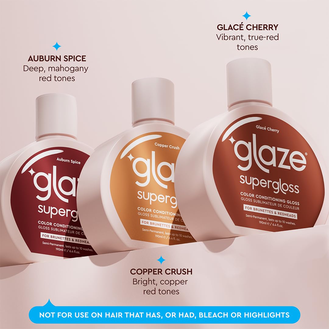 Glaze Super Color Conditioning Gloss Copper Crush 6.4 fl oz Tinte Semipermanente