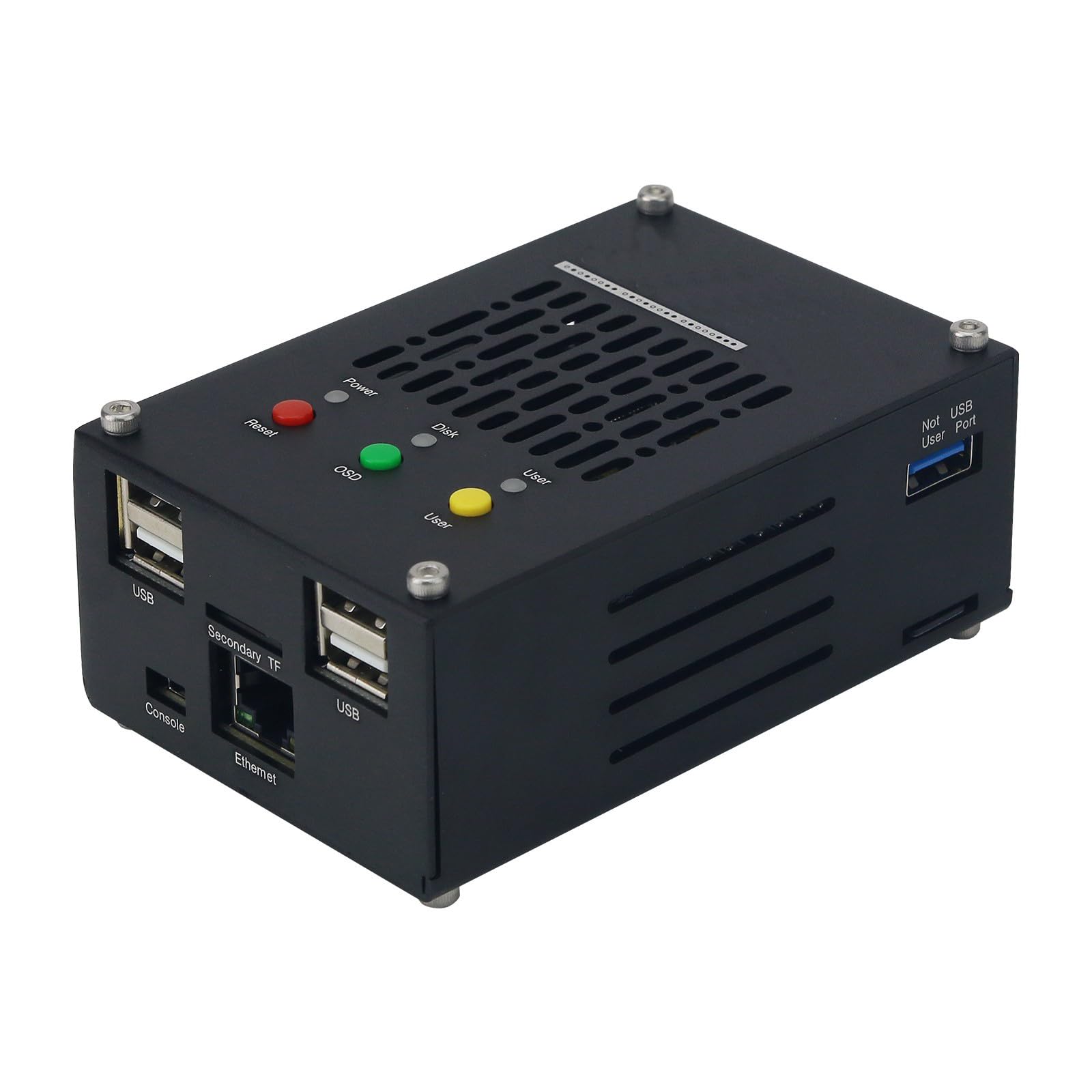 Sistema di gioco retrò con hardware programmabile, alloggiamento in metallo, scheda TF da 32 GB con sistema preinstallato, piattaforma open source per emulazione e progetti fai da te