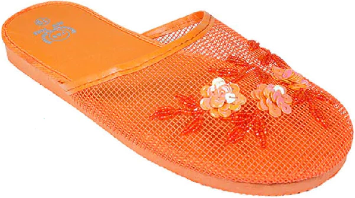 Wireless WonderzWomen's Mesh Slippers With Sequin Available in 15 Colors