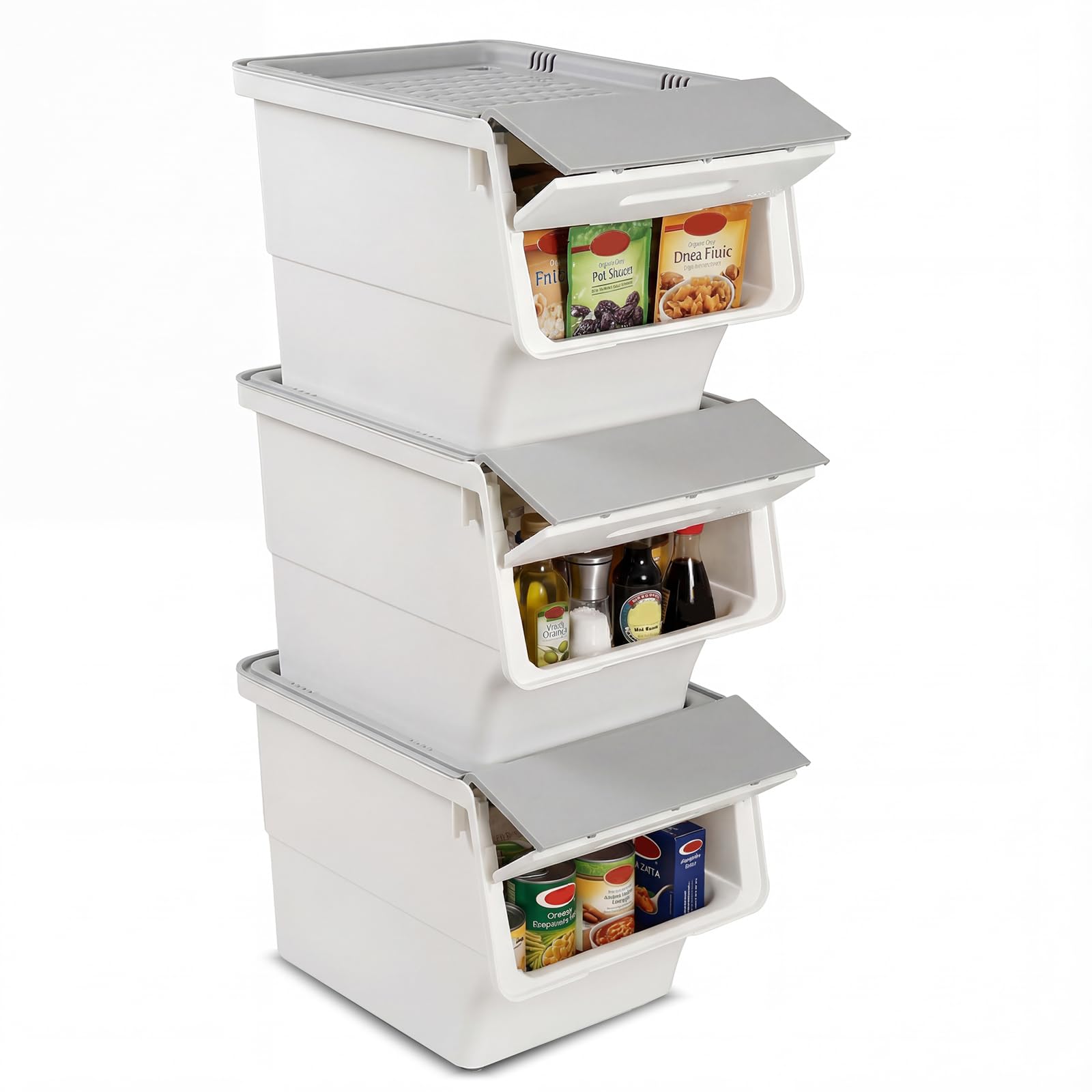 Amazon.com: Giantex Plastic Stackable Storage Bins with Lids