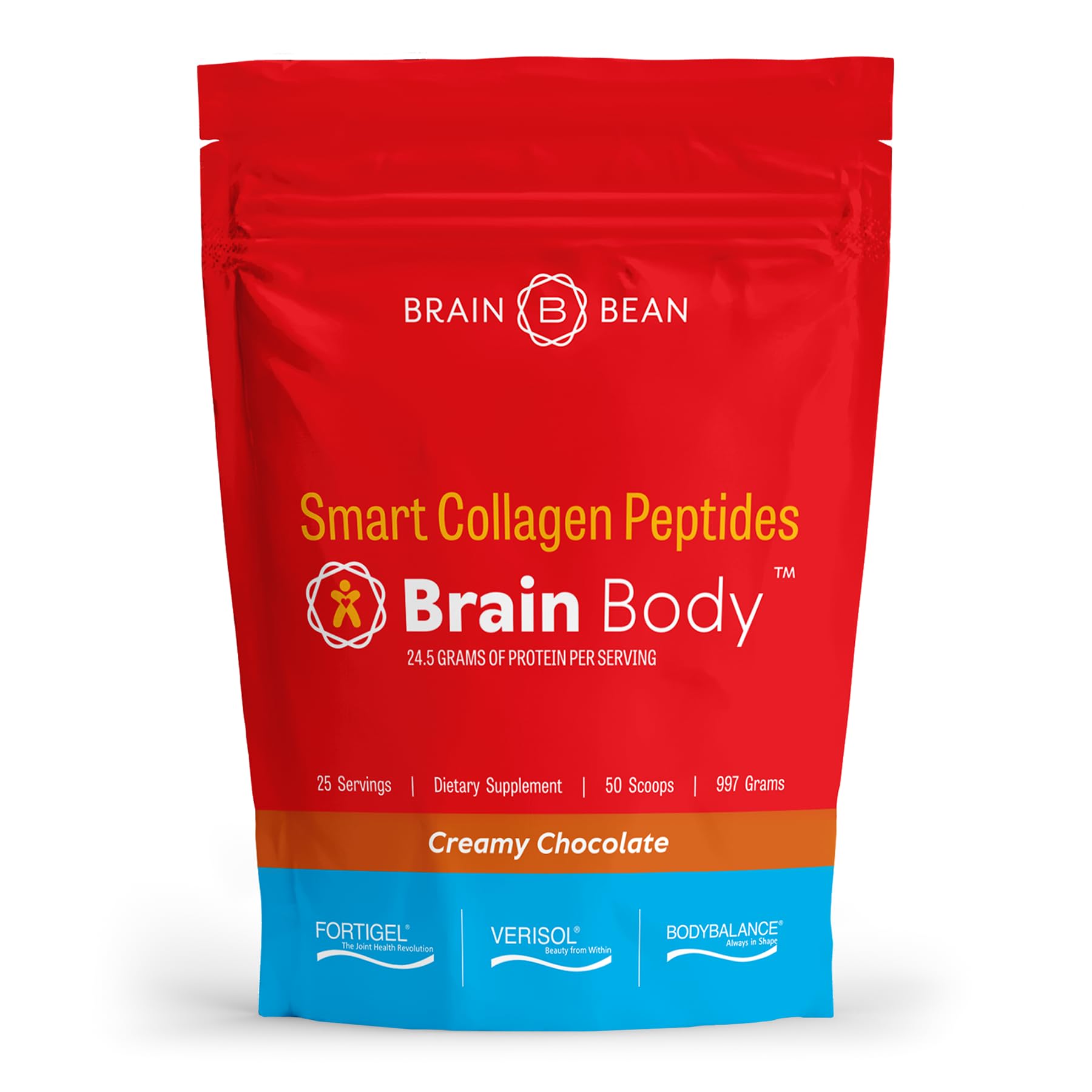 Brain Body Collagen Peptides Powder - Vital Protein Collagen Supplement for Women Men - Hydrolyzed Type I III