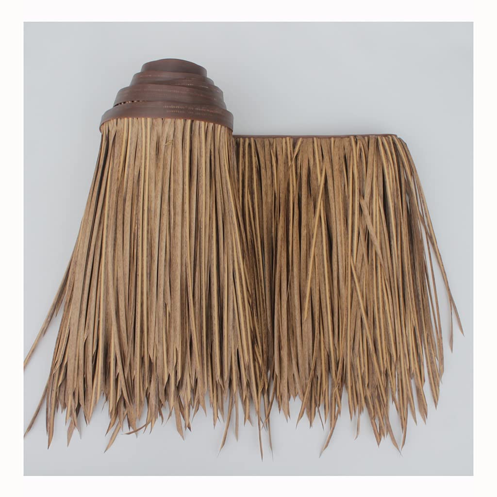 Chaume artificiel en PVC 0.5x8m paille jaune ignifuge pour toit