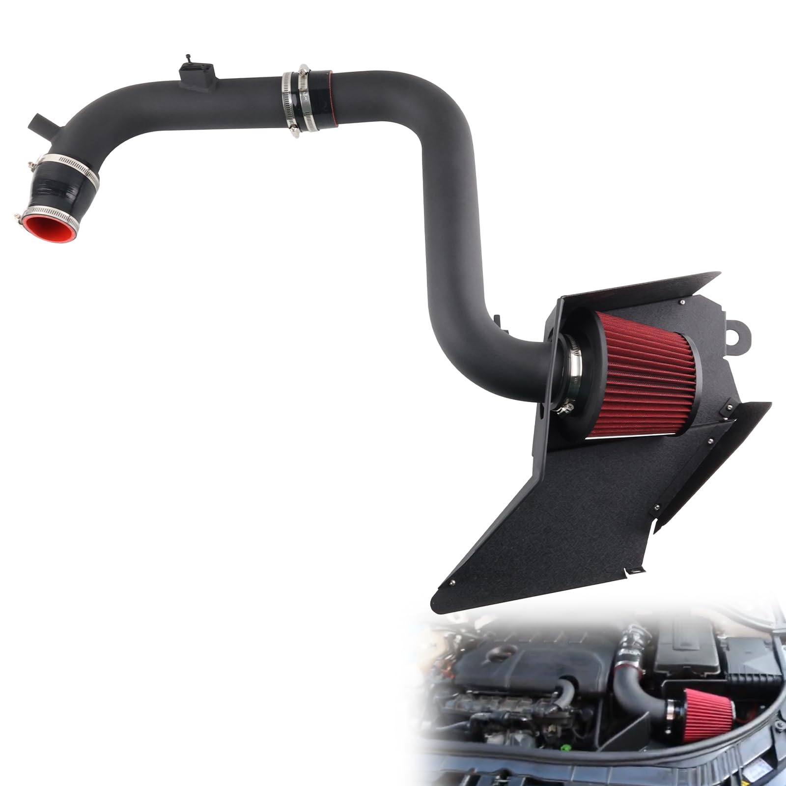 Kit filtro di aspirazione aria fredda EA113 per Audi A3 S3/06-08VW MK5 GTI GLI/12-13MK6 Golf R 2.0/06-12MK3 MK2