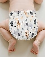 Vista 4 de babygoal Cubierta de Tela para Bebé para Pañales Predoblados, Planos o Ajustados – Ajustable, Reutilizable, Cubierta de Pañal de Natación