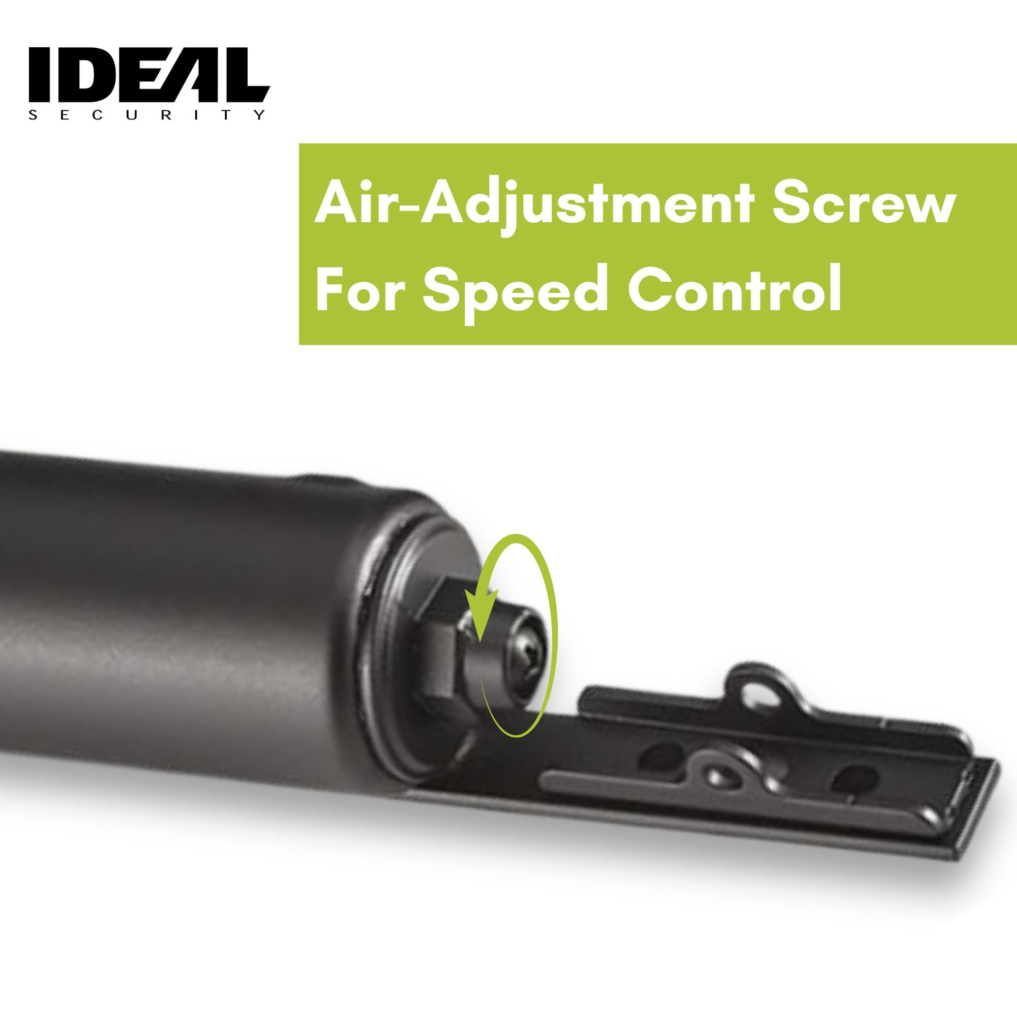 Ideal Security Cierrapuertas de pantalla pesada y tormenta con barra de torsión, negro mate, 13.25 pulgadas de largo x 1.5 pulgadas de ancho x 1.5 pulgadas de alto