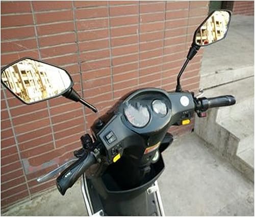 Miniatura 2 de Espejos laterales para espejo convexo, 0.315 in, 0.394 in, fibra de carbono, 2 unids par de espejos retrovisores de motocicleta Scooter E Bike