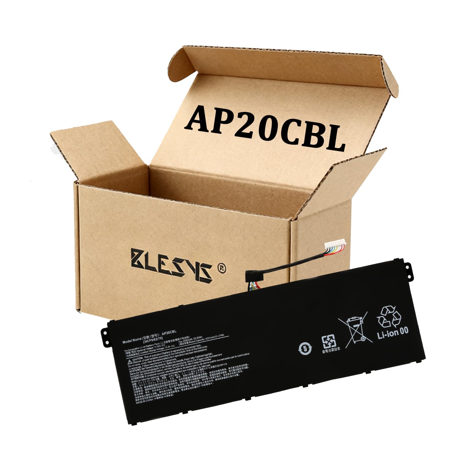 BLESYS AP20CBL Batteria per Acer Laptop 11.55V 53Wh