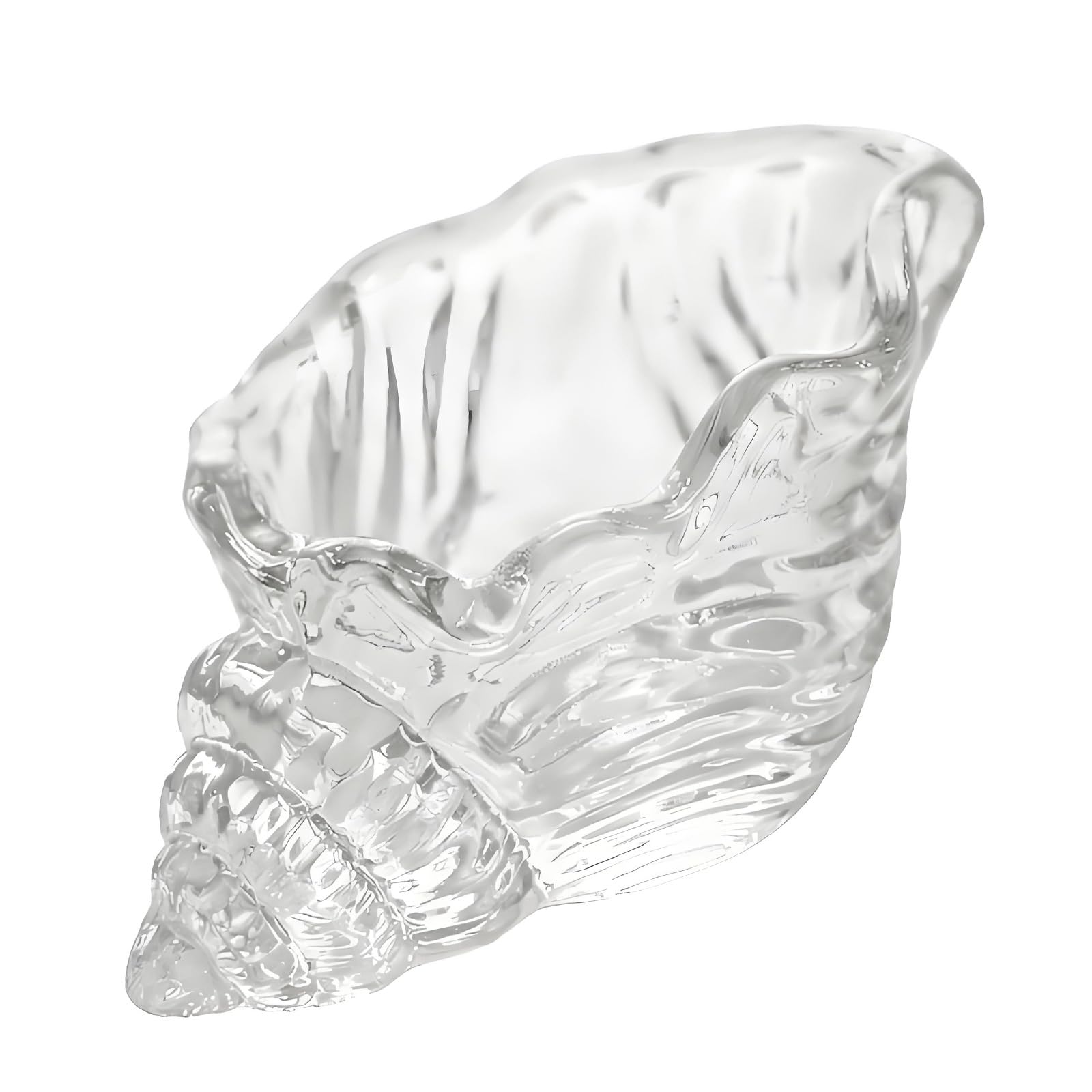 Jazuaiao Clear Glass Conch Shell Shape Holders Tealight Votive Cup for Home Offices Decors and Romantics Ambiances Glass Shell Vase