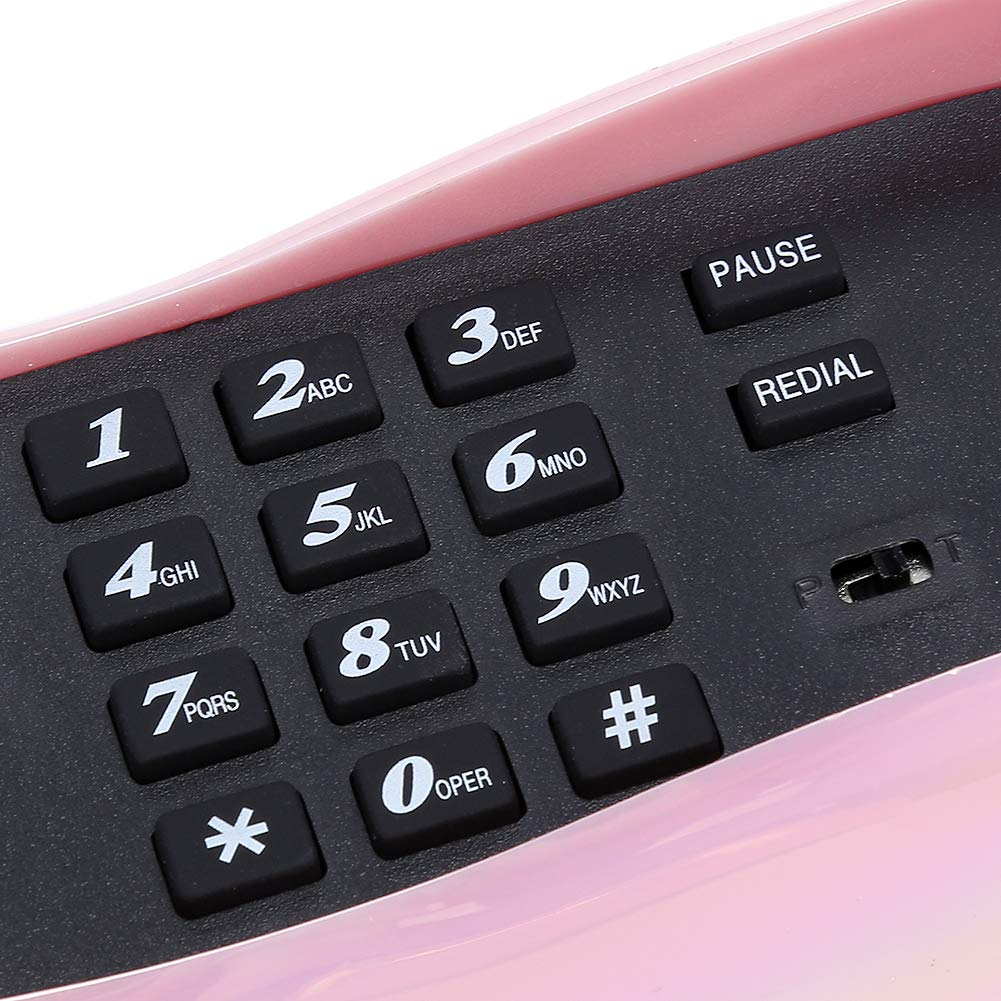 Lippentelefon, Rosa Schnurgebundene Festnetztelefone für Zuhause, Neuheits-Lippentelefon-Geschenk, Kabelgebundenes Lippentelefon für Dekoration/Zuhause/Büro/Kunstdekor