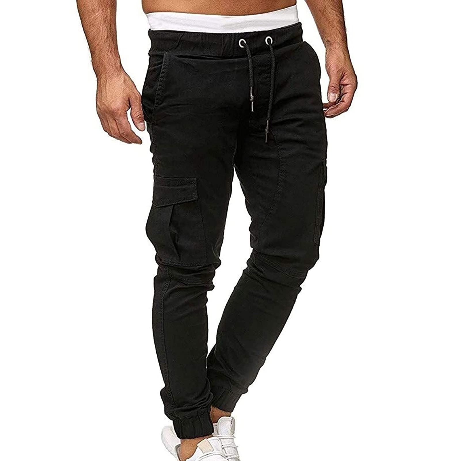 SIYAN Spodnie robocze męskie z wieloma kieszeniami bojówki męskie, spodnie cargo męskie slim fit bojówki męskie zimowe spodnie taktyczne męskie bojówki rozciągliwe spodnie do biegania na zewnątrz