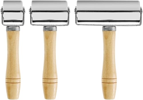 Miniatura 7 de Herramienta de laminación de pegamento de cuero con rodillo de borde de prensa de cuero, herramienta de platina (2.362 in2.4 pulgadas)