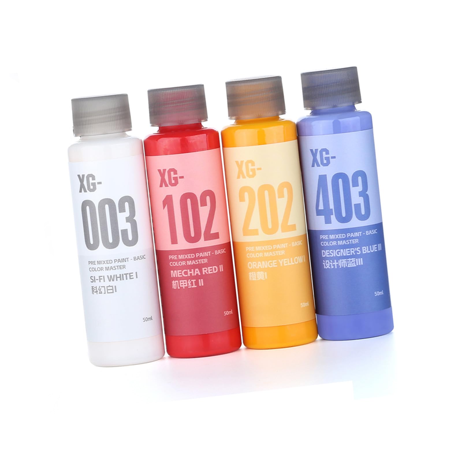 Vorgemischte Acrylfarben, Grundfarbe, 50 ml, wasserbasierte Farbe für maßstabsgetreue Modelle, Malzubehör, Malzubehör