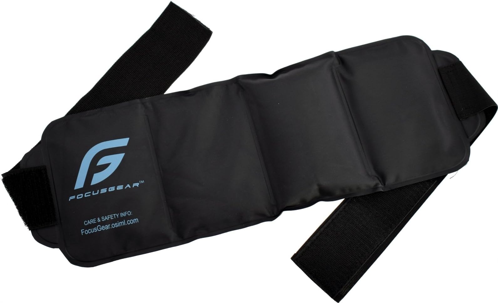 FocusGear XL Ice Pack with Perfect-Fit Straps (Hot/Cold Therapy for Back, Shoulder, Neck, Leg or Arm Pain with Non-Toxic, Flexible Gel)