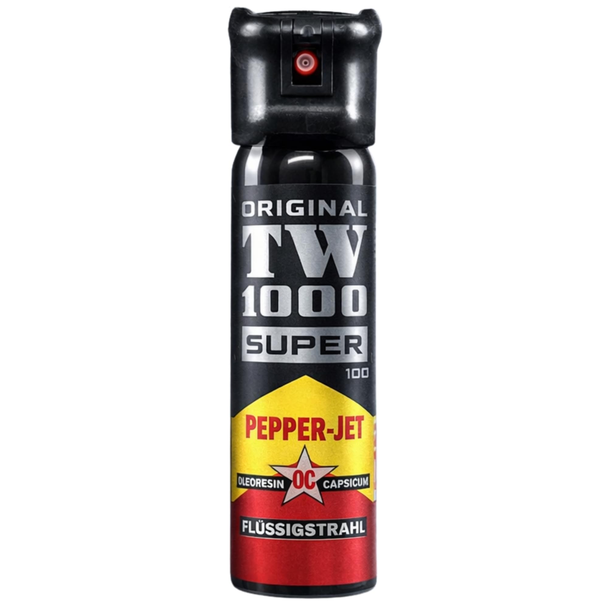 Pfefferspray 100 ml Weitstrahl Jet Pepper-Jet Super 100 zur Tierabwehr mit Flip-Top-Deckel