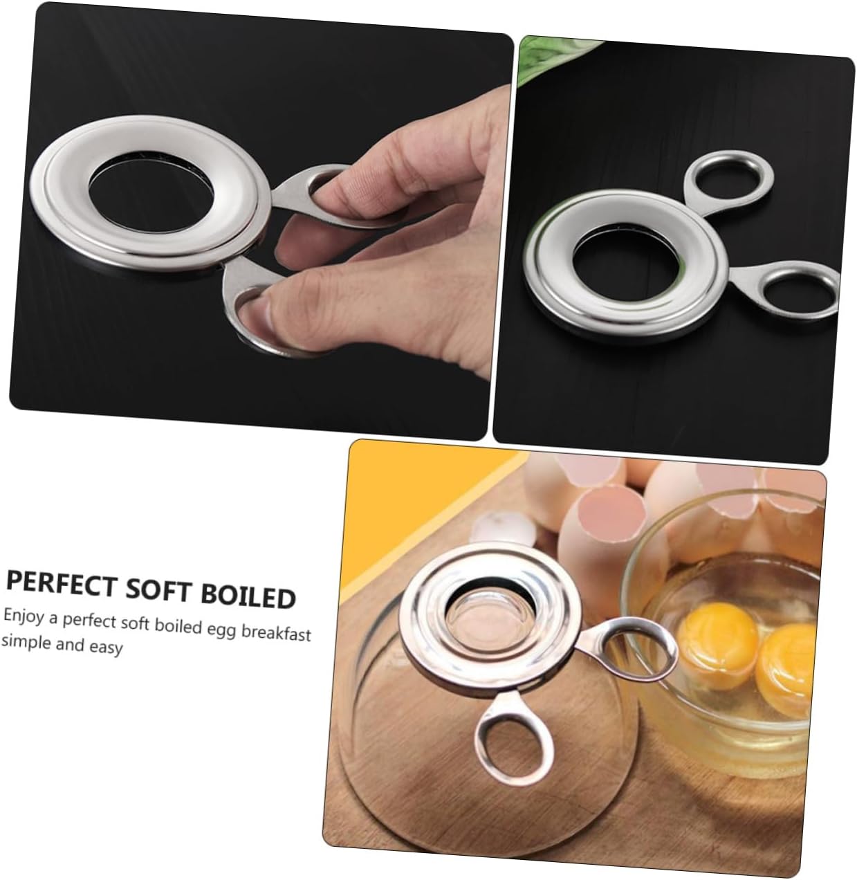 Topper Cutter Eggshell Separator Peeler Egg Cracker Stainless Steel Tool