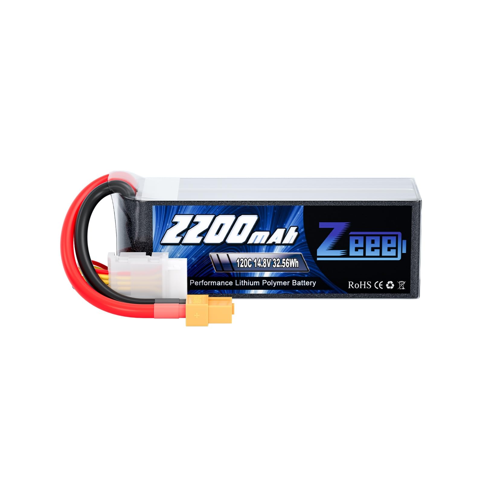 batteria lipo 2200mah 148v xt60 connettore rc racing