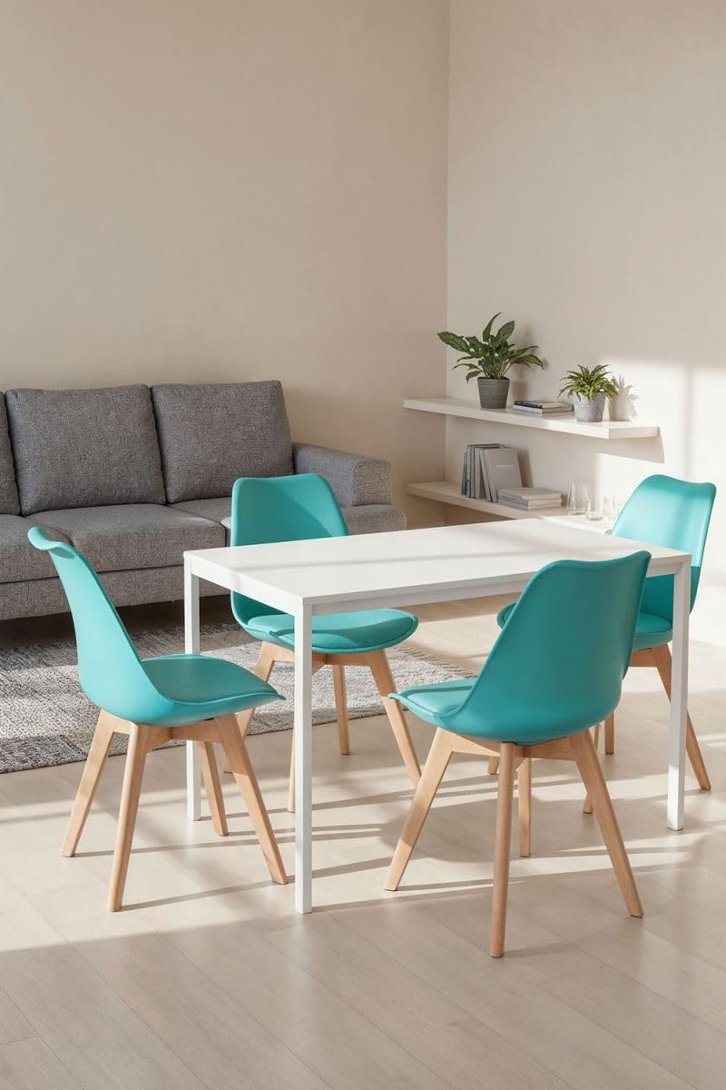 Regalos Miguel - Packs Sillas Comedor - Pack 4 Sillas Synk Basic - Aguamarina