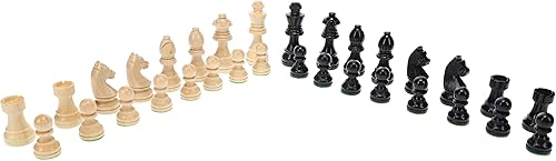 Miniatura 7 de WE Games French Staunton - Piezas de ajedrez de madera con peso, tamaño King mide 3 pulgadas.