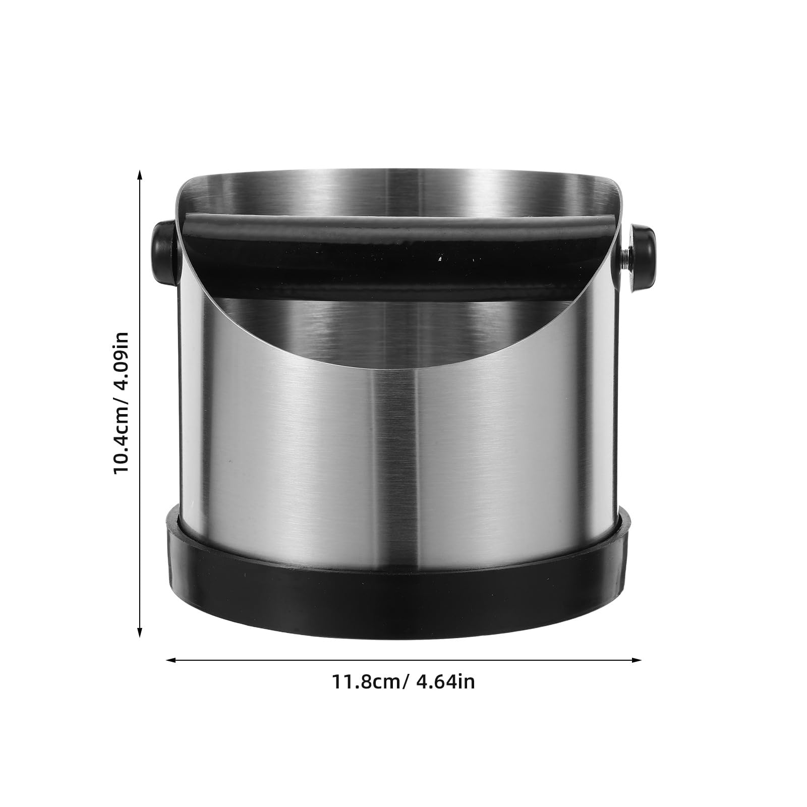 Pattumiera per caffè espresso in acciaio inox, contenitore per caffè macinato e secchio per il tè per il piano di lavoro, strumento essenziale per macchina per caffè espresso