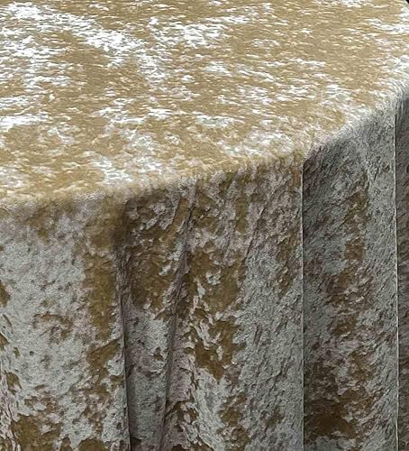 Gold Riverdale - Tela de terciopelo triturado, 118 pulgadas de ancho, ideal para tapicería para entrenadores y sillas, cortinas, almohadas, fundas