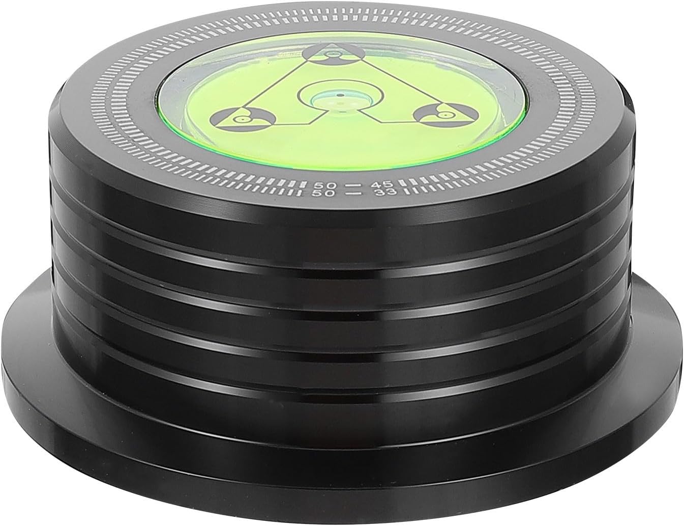 Luxshiny Record Player Weight Stabilizer Black Aluminum Alloy Disc Clamp for Vinyl Records Accessories, Anti-Vibration Design to Prevent Disc Vibration and Sound Quality