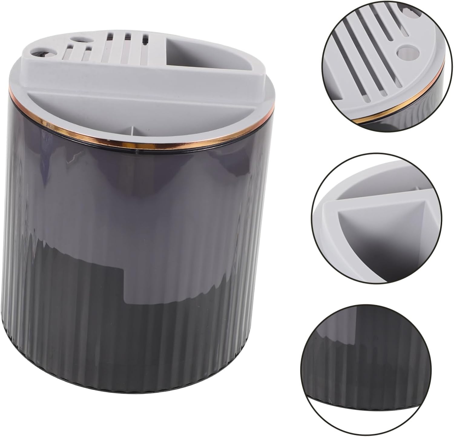 OUNONA Rotatable Kitchen Utensil Holder Multifunctional Cutter Organizer Spoon Stand Space-saving Design for Modern Kitchen Decor Elegant Rotating Knife Rack with Chopstick Storage