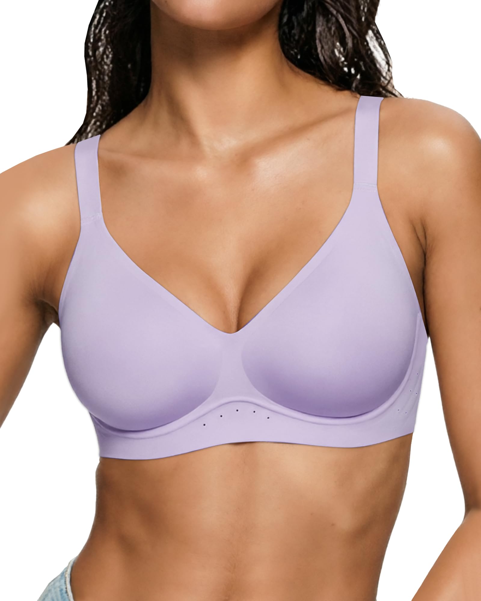 As Fairy Bras for Women No Underwire Jelly Wireless Seamless Full Coverage Comfortable Bra with Airholes — view 12