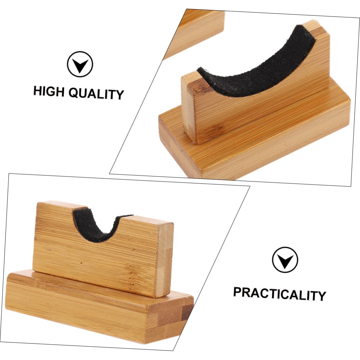 Baseball Bat Rack Holder Bamboo Display Racks 2 Sets 4PCS Baseball Bat Storage Racks for Home Decor